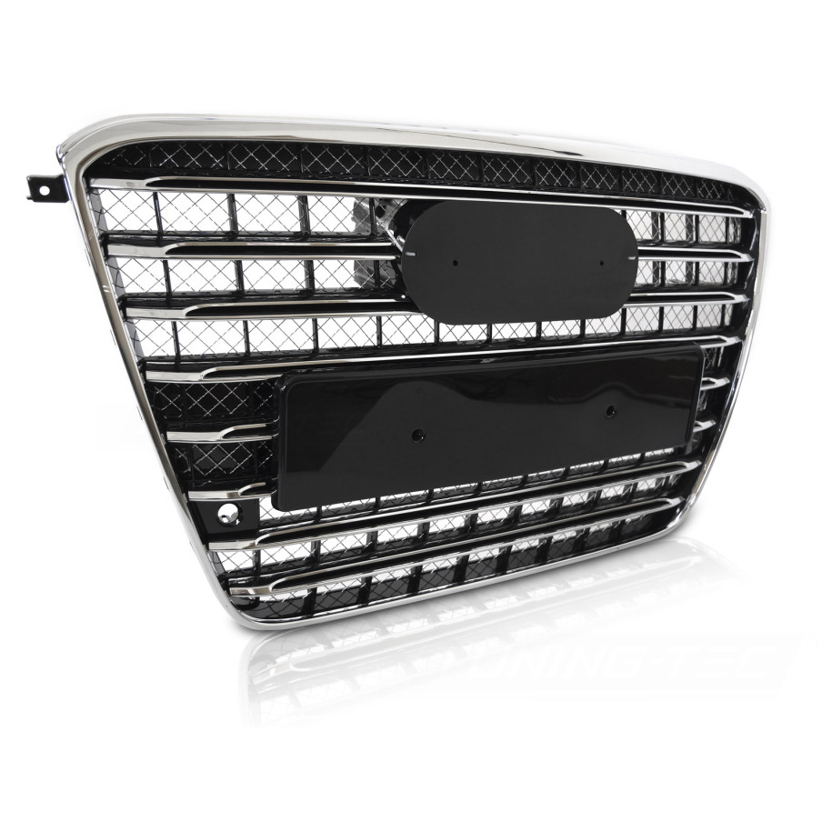 GRILL ATRAPA AUDI A8 D4 09-13 SPORT S8 STYLE BLACK CHROM PDC