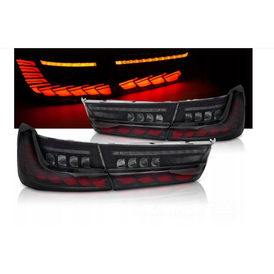 LAMPY TYLNE DIODOWE BMW SERIA 3 G20 SEDAN 19-22 OLED SMOKE LED DTS