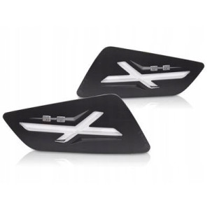 KIERUNKOWSKAZY MIGACZE PRZEDNIE VESPA GTS / GTV 300cc BLACK LED mat