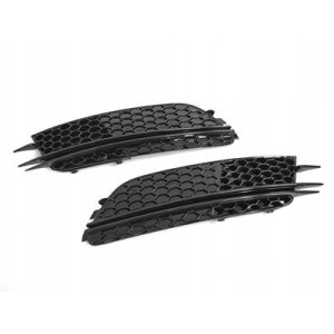 KRATKI BOCZNE ZDERZAKA PRZEDNIEGO AUDI A6 C7 11-14 RS SPORT GLOSSY BLACK
