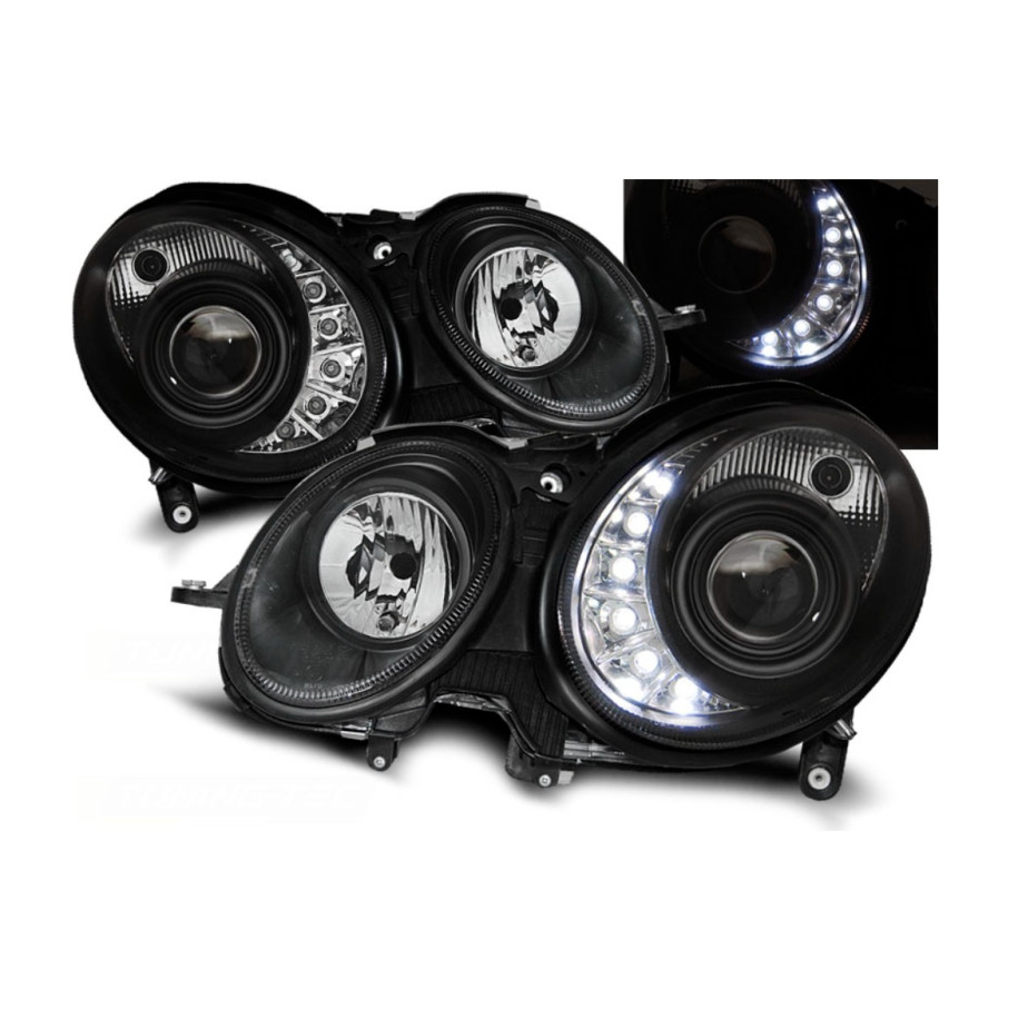 LAMPY MERCEDES W211 E-KLASA 02-06 XENON DAYLIGHT BLACK - Części samochodowe Hansauto.pl