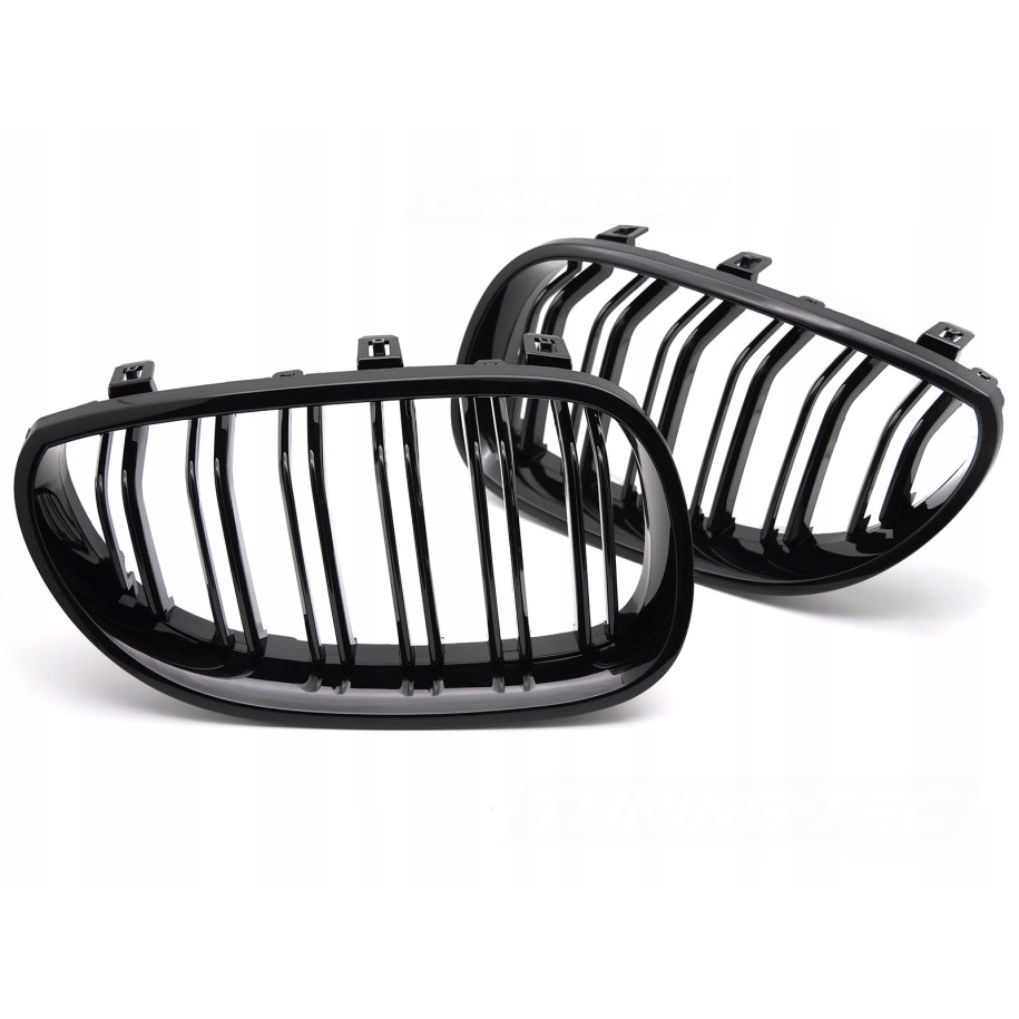 ATRAPA GRILL NERKI BMW E60 / E61 03-10 SPORT GLOSSY BLACK DOUBLE BAR