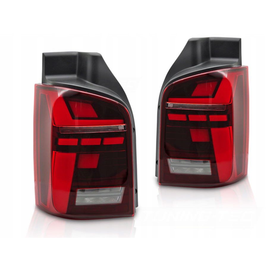 LAMPY TYLNE DIODOWE VW T5 03-15 FULL LED RED DTS WELCOME LIGHT