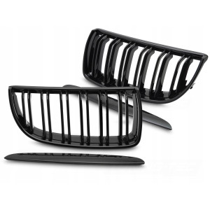 ATRAPA GRILL NERKI SPORT BMW E90 / E91 05-08 GLOSSY BLACK DOUBLE BAR