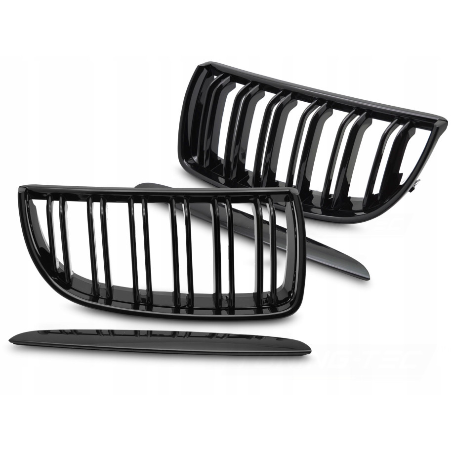 ATRAPA GRILL NERKI SPORT BMW E90 / E91 05-08 GLOSSY BLACK DOUBLE BAR