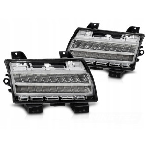 KIERUNKOWSKAZY MIGACZE ŚWIATŁA DZIENNE JEEP WRANGLER JL 18-23 CHROM LED DRL