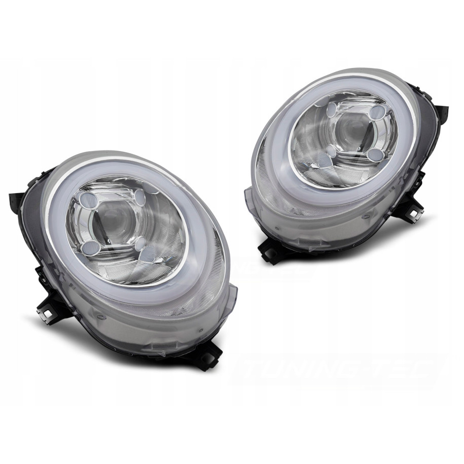 LAMPY REFLEKTORY MINI COOPER F55 F56 F57 14-17 LED TUBE DRL CHROME