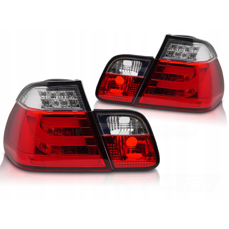 LAMPY TYLNE DIODOWE BMW SERIA 3 E46 98-01 LED BAR RED WHITE SEDAN