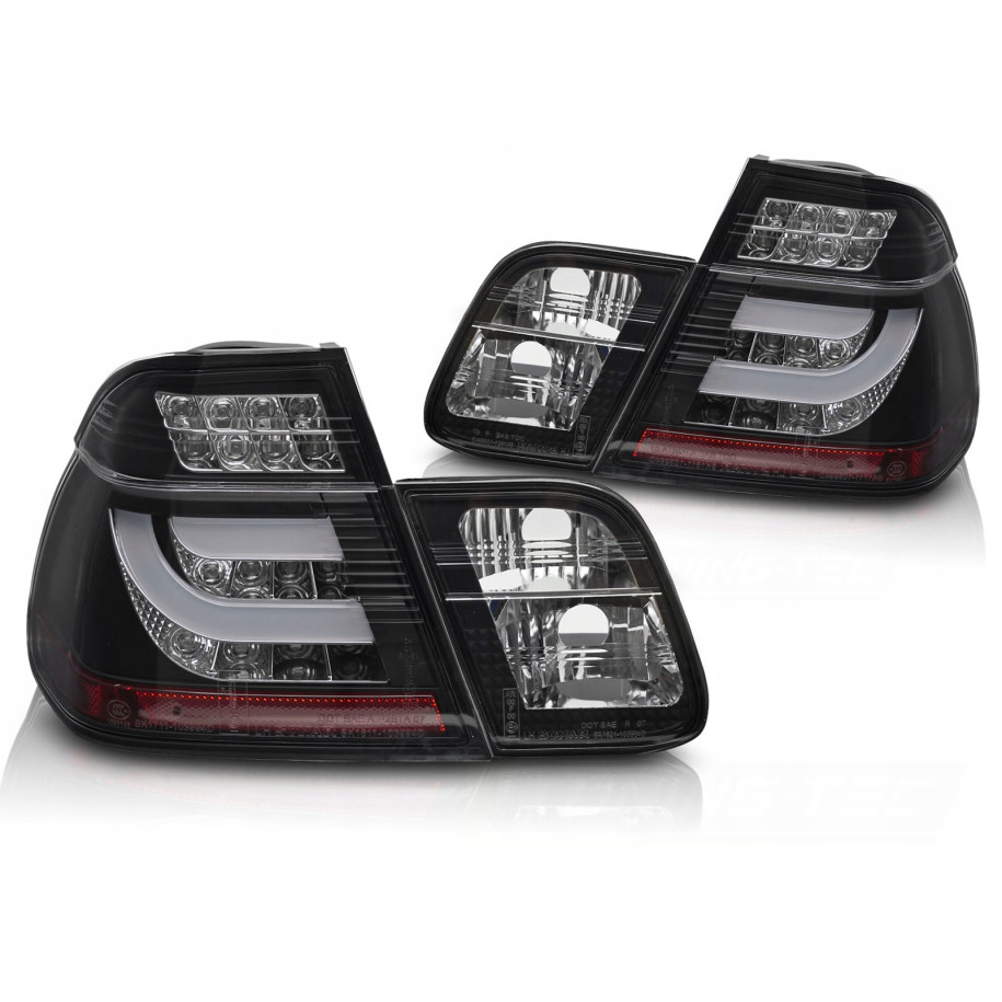 LAMPY TYLNE DIODOWE BMW SERIA 3 E46 98-01 LED BAR BLACK SEDAN