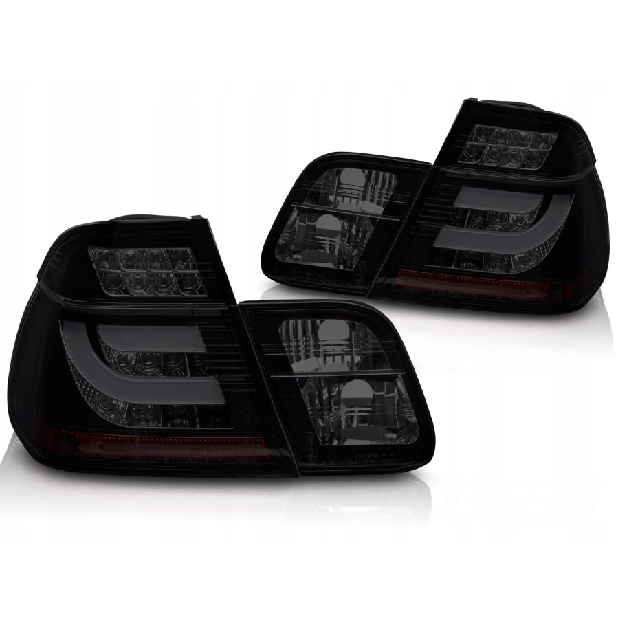 LAMPY TYLNE DIODOWE BMW E46 LCI 01-05 LED BAR BLACK SMOKE SEDAN