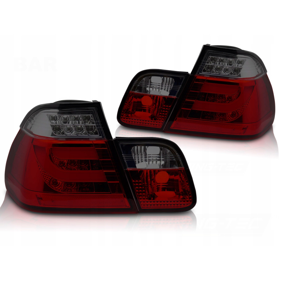 LAMPY TYLNE DIODOWE BMW SERIA 3 E46 98-01 LED BAR RED SMOKE SEDAN