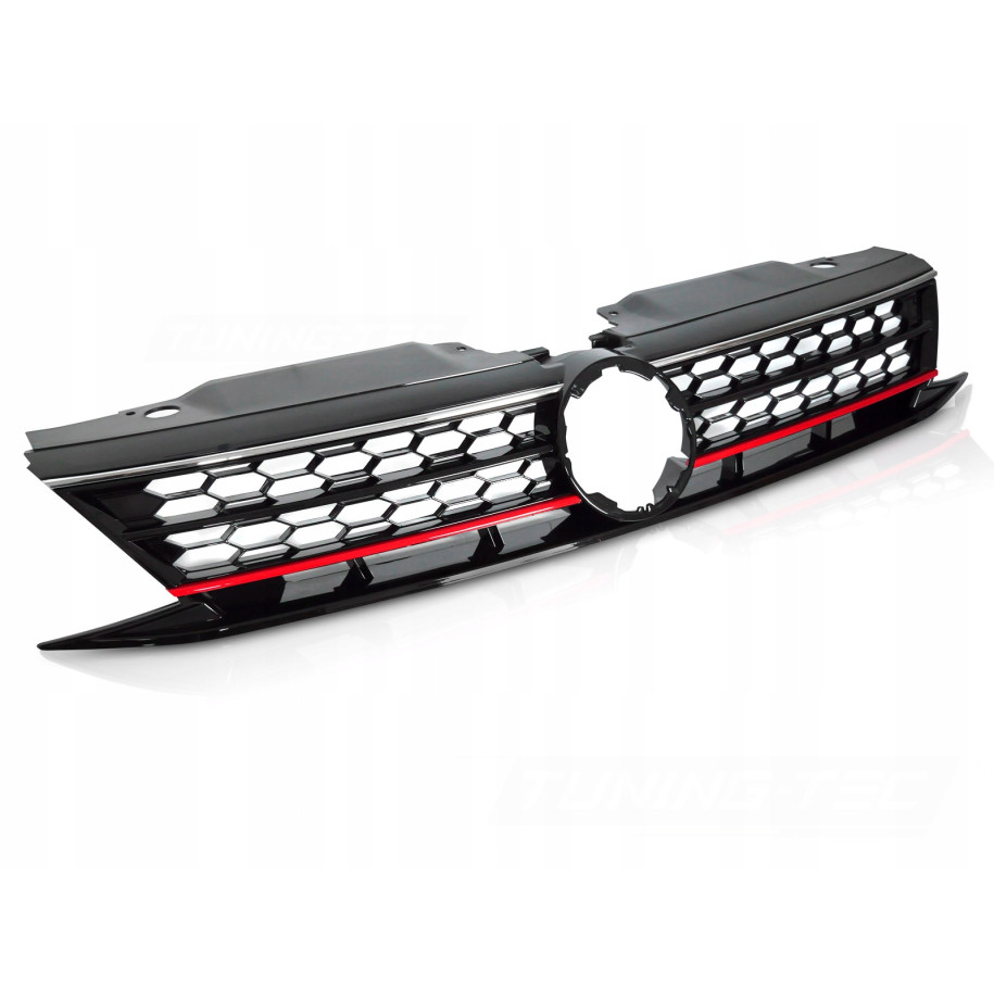 GRILL ATRAPA PRZEDNIA VW JETTA VI 14-18 GLI STYLE GLOSSY BLACK RED LINE