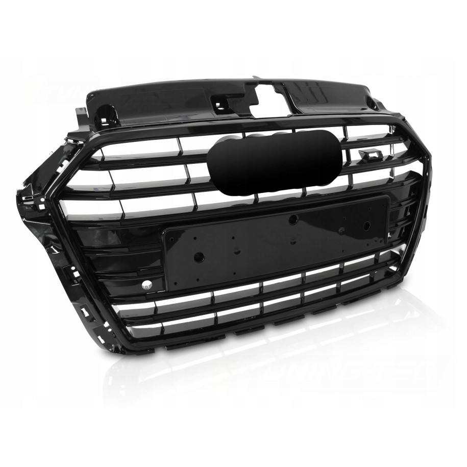 GRILL ATRAPA AUDI A3 8V 17-20 S3 STYLE GLOSSY BLACK PDC