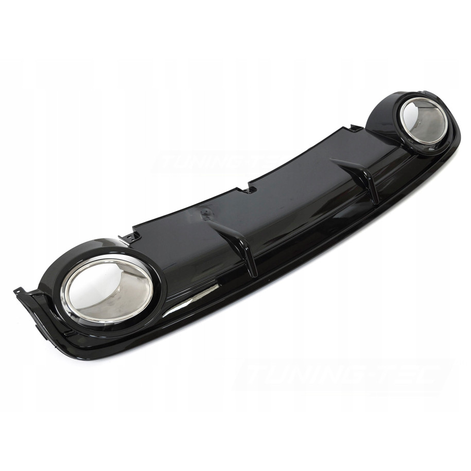 DYFUZOR ZDERZAKA TYLNEGO AUDI A6 C6 04-11 RS SPORT BLACK NA PODWÓJNY WYDECH