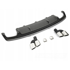 DYFUZOR DOKŁADKA ZDERZAKA TYLNEGO AUDI A7 C7 14-18 S SPORT SILVER BLACK