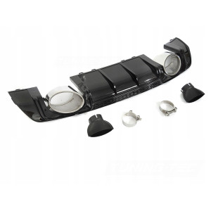 DYFUZOR DOKŁADKA ZDERZAKA TYLNEGO AUDI TT 8S 14-18 SPORT GLOSSY BLACK