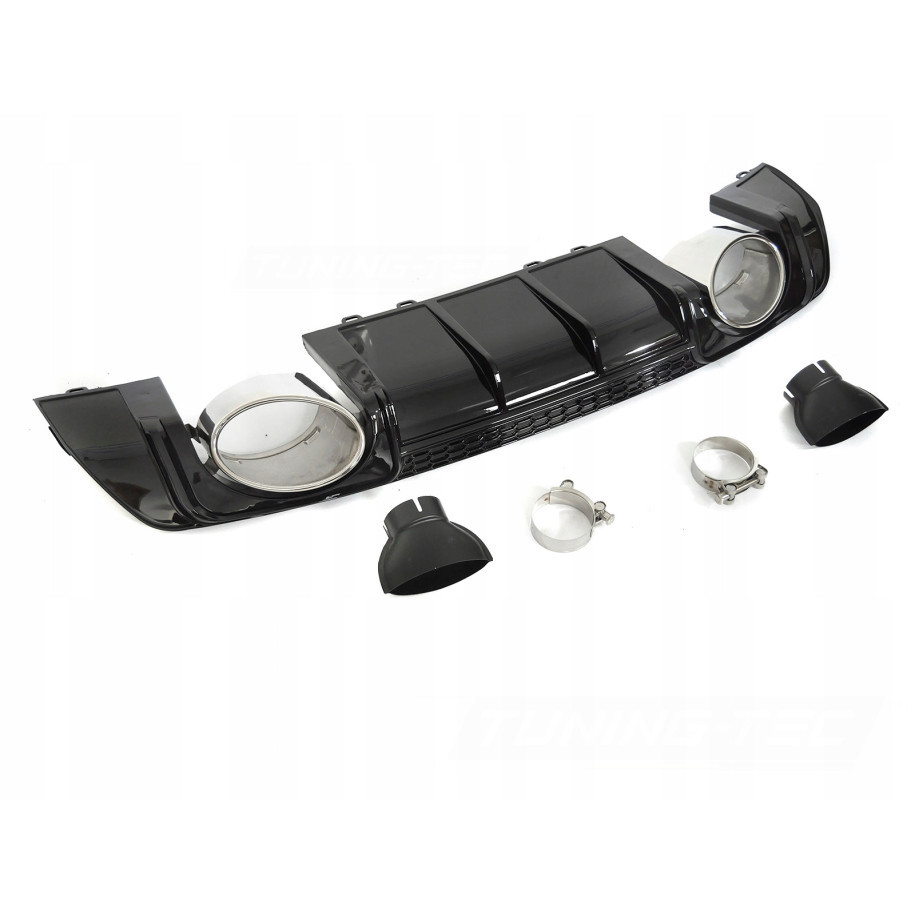 DYFUZOR DOKŁADKA ZDERZAKA TYLNEGO AUDI TT 8S 14-18 SPORT GLOSSY BLACK