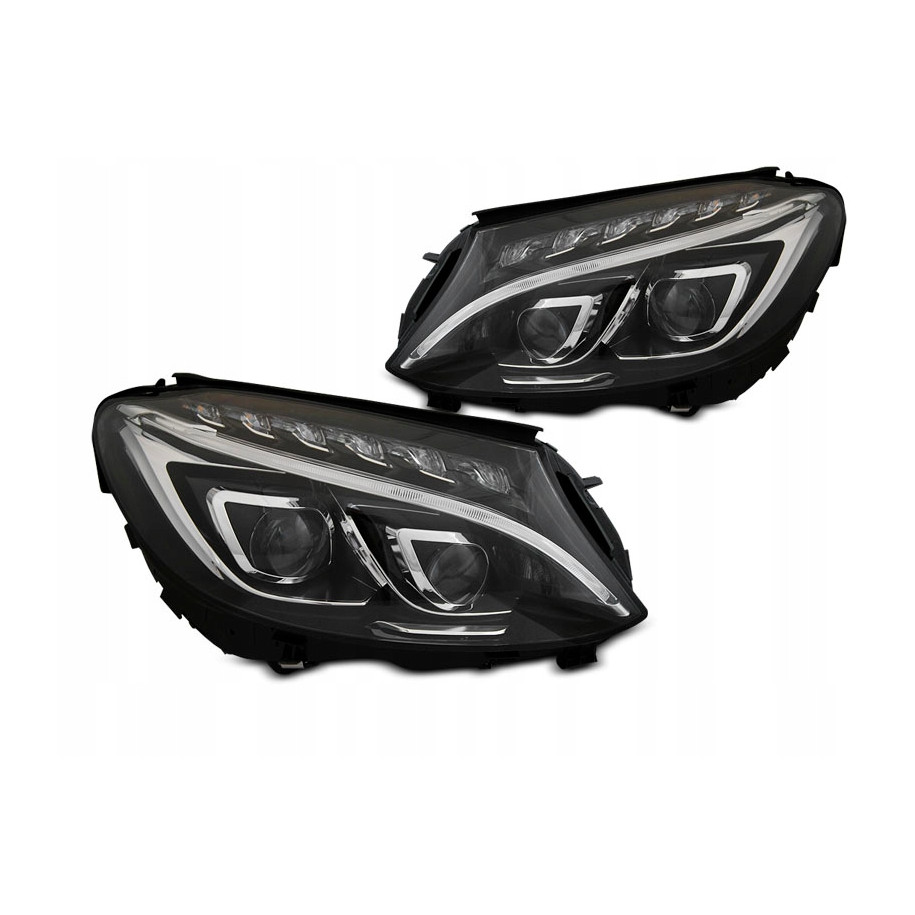 LAMPY MERCEDES W205 14-18 FULL LED DRL BLACK
