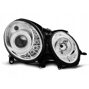LAMPY REFLEKTORY MERCEDES W211 E-KLASA 02-06 CHROME LED