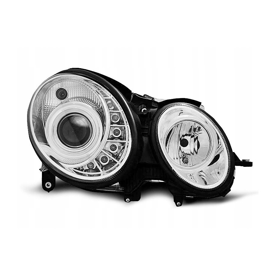 LAMPY REFLEKTORY MERCEDES W211 E-KLASA 02-06 CHROME LED