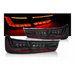 LAMPY TYLNE DIODOWE BMW SERIA 3 G20 SEDAN 19-22 OLED SMOKE LED DTS