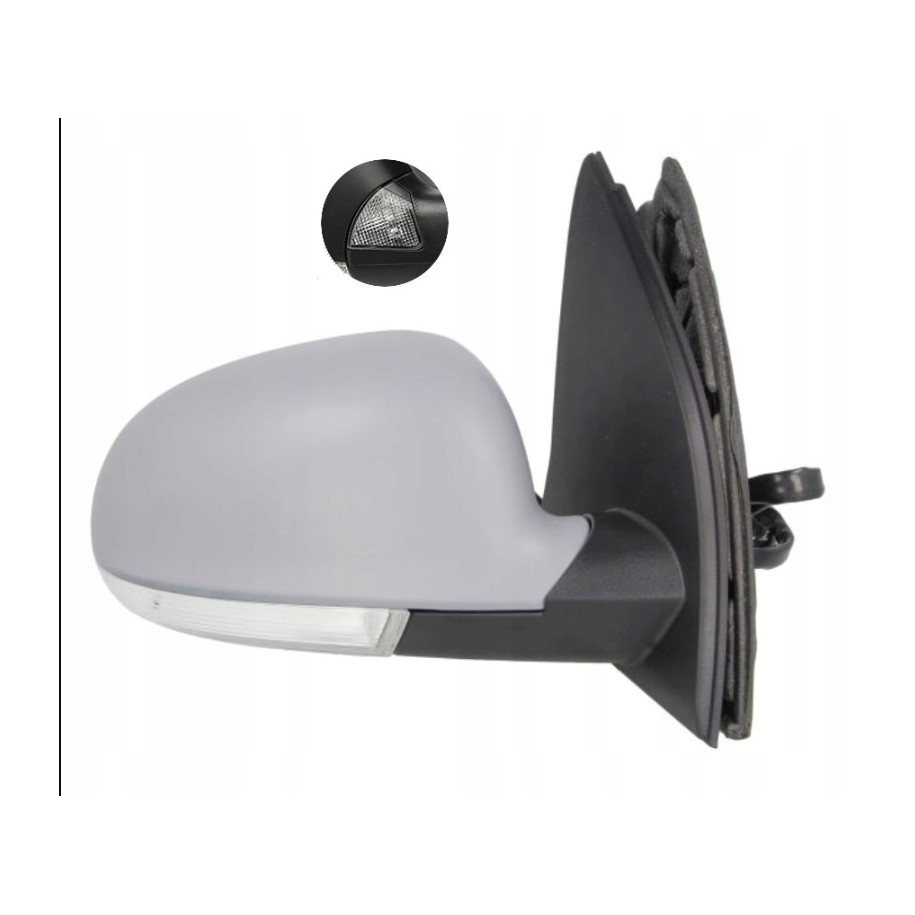 LUSTERKO VW GOLF V 5 03-09 HB PRAWE MIGACZ DO MALOWANIA SKŁADANE ELE LAMPKA