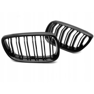 ATRAPA GRILL NERKI BMW E92 / E93 06-10 GLOSSY BLACK DOUBLE BAR