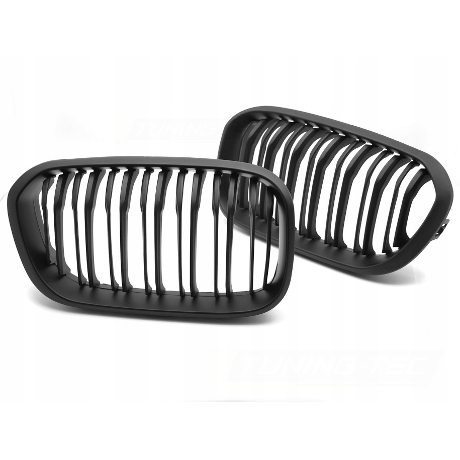 GRILL ATRAPA PRZEDNIA NERKI BMW 1 F20 F21 LCI 15-18 MATT BLACK DOUBLE BAR