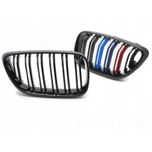 GRILL ATRAPA PRZEDNIA NERKI BMW F22 F23 13-21 TRI-COLOUR DOUBLE BAR