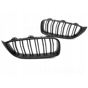 GRILL ATRAPA PRZEDNIA NERKI BMW F32 F33 F36 13-20 MATT BLACK DOUBLE BAR