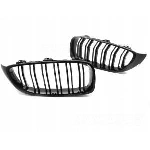 GRILL ATRAPA PRZEDNIA NERKI BMW F32 F33 F36 13-20 GLOSSY BLACK DOUBLE BAR