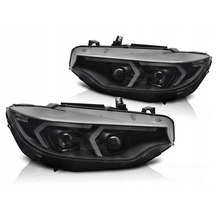LAMPY REFLEKTORY BMW 4 F32 / F33 13-17 LED DRL BLACK