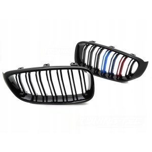 ATRAPA GRILL PRZEDNI NERKI BMW 3 F34 GT 13-17 BLACK TRI-COLOUR DOUBLE BAR