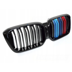 ATRAPA GRILL NERKI BMW X3 G01 LCI X4 G02 LCI 21-25 BLACK TRICOLOUR DOUBLE