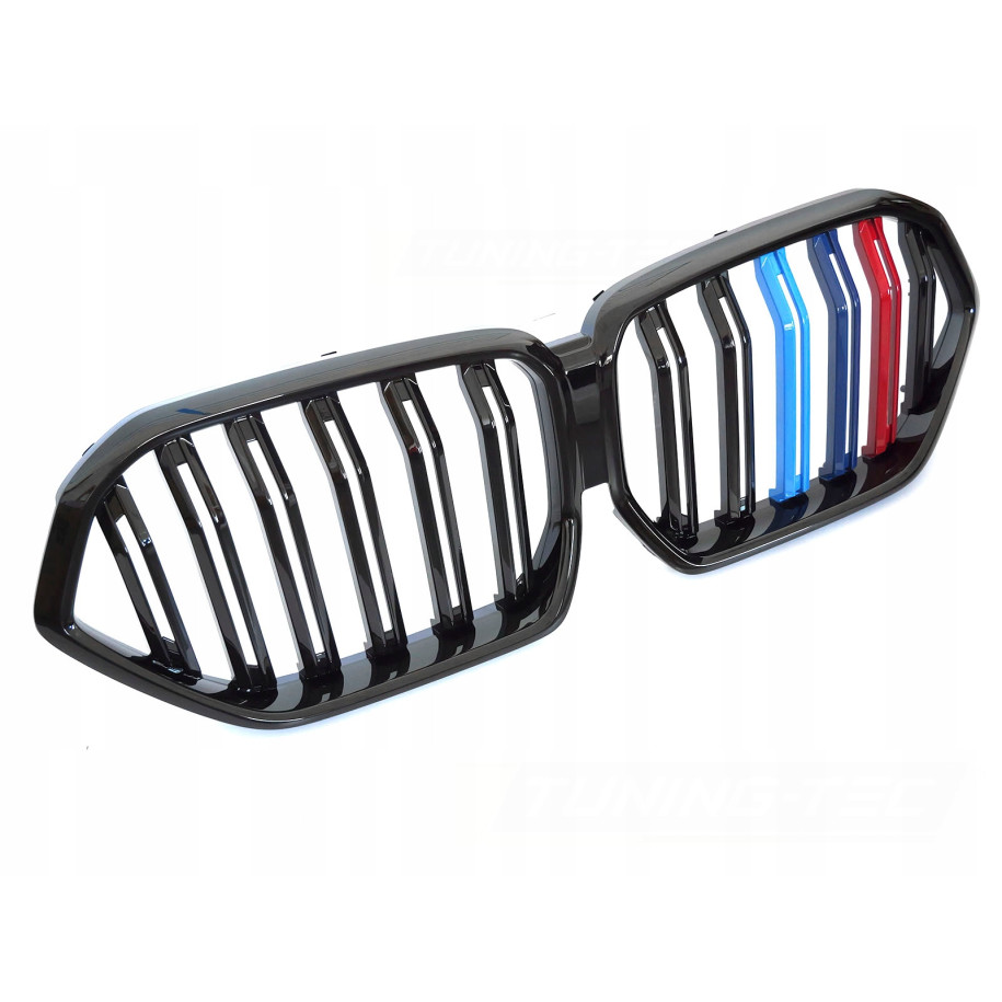 ATRAPA GRILL NERKI BMW X6 G06 19-23 GLOSSY BLACK TRI-COLOUR DOUBLE BAR