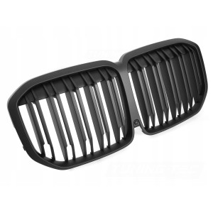 ATRAPA GRILL PRZEDNI NERKI BMW X7 G07 18-22 MATT BLACK DOUBLE BAR