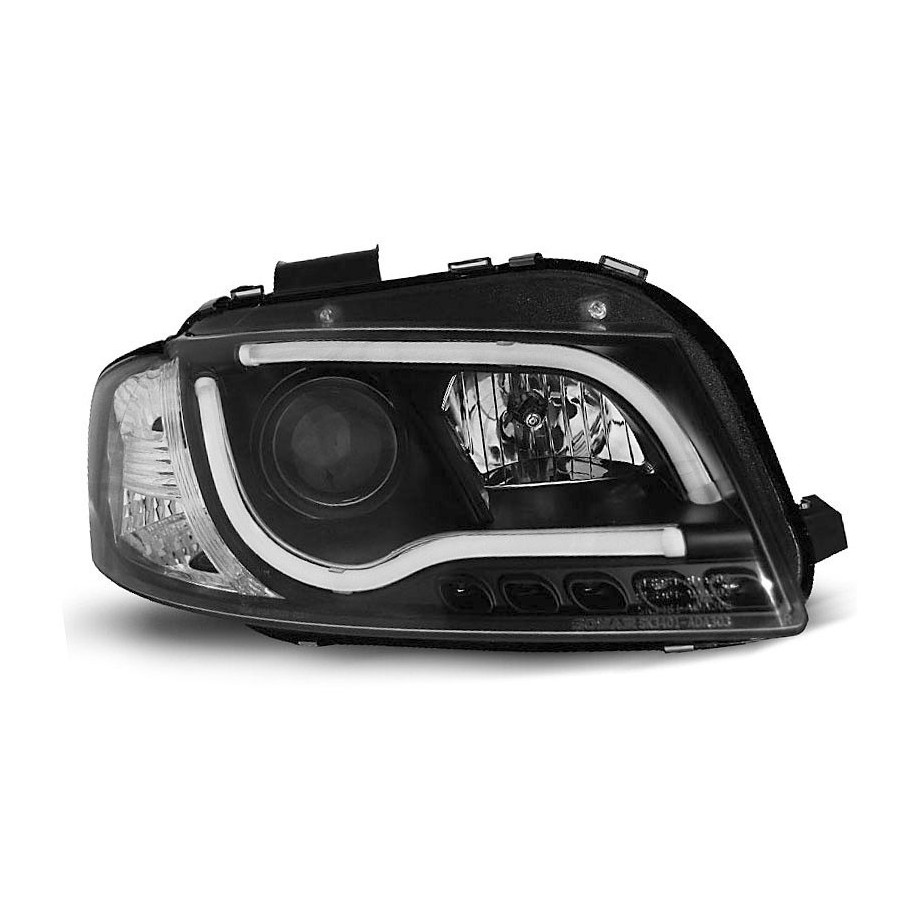 LAMPY REFLEKTORY AUDI 3 8P 03-08 TUBE BLACK DRL