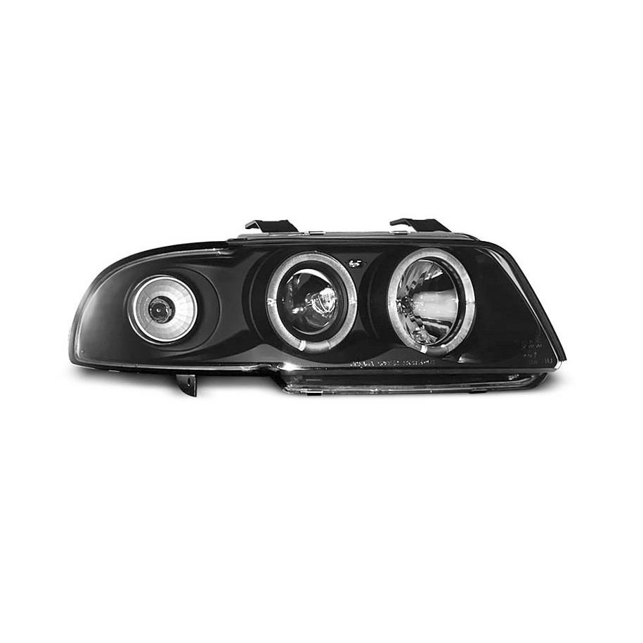 LAMPY REFLEKTORY AUDI A4 B5 94-98 RINGI BLACK