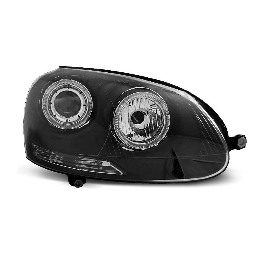LAMPY REFLEKTORY VW GOLF V 5 03-09 RINGI BLACK FK