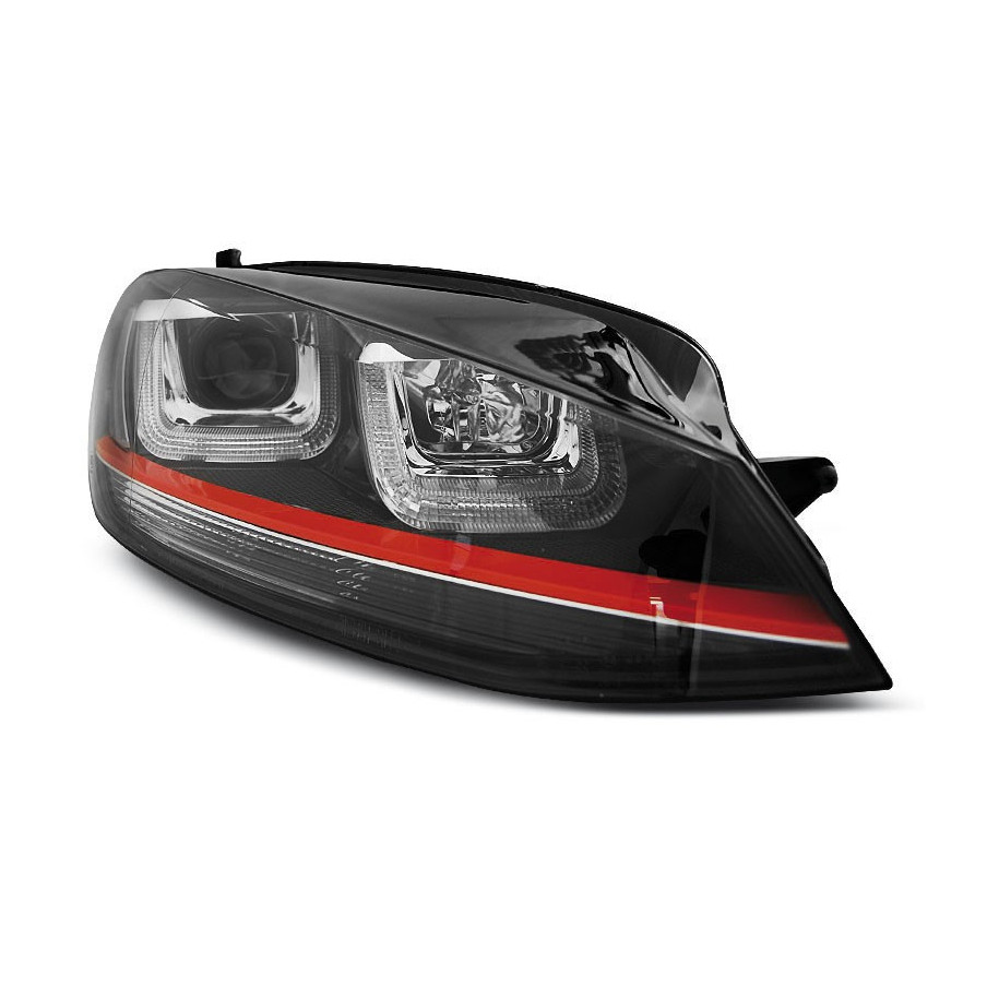 LAMPY REFLEKTORY VW GOLF 7 12-17 BLACK U-LED DRL