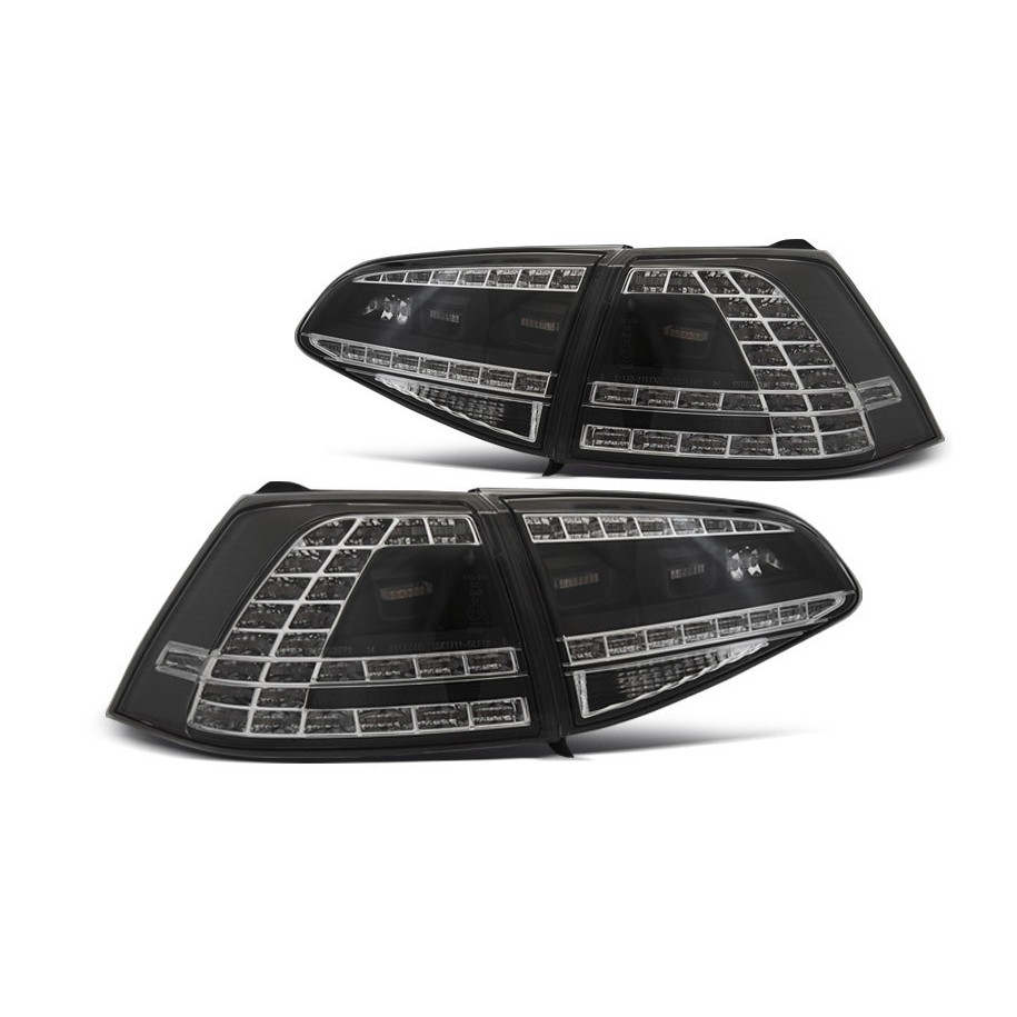 LAMPY DIODOWE VW GOLF 7 VII 2013-17 BLACK LED DTS