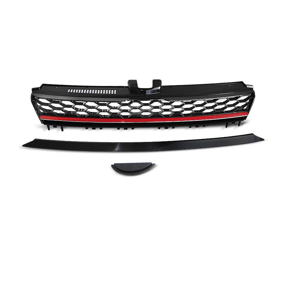 ATRAPA GRILL VW GOLF 7 VII 2013-17 SPORT BLACK RED
