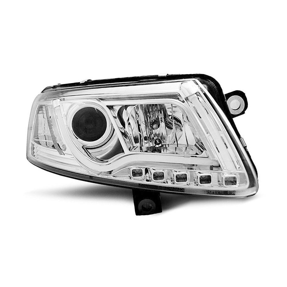 LAMPY AUDI A6 C6 04-08 XENON TUBE CHROME DRL