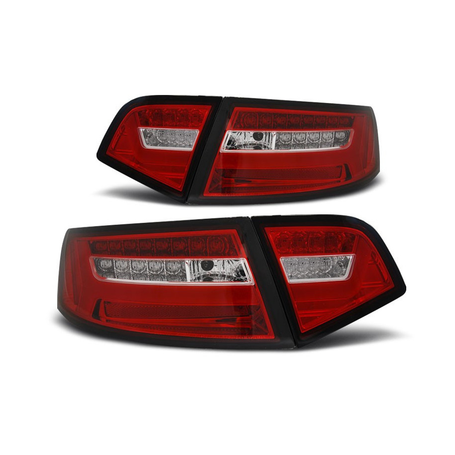 LAMPY DIODOWE AUDI A6 08-11 SEDAN RED-WHITE  LED DTS