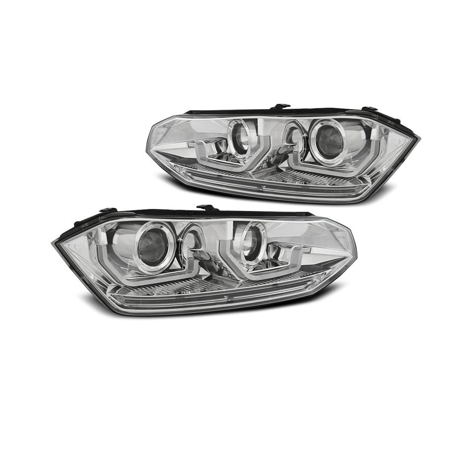 LAMPY REFLEKTORY VW POLO 6 VI 2G 17- CHROM LED DTS