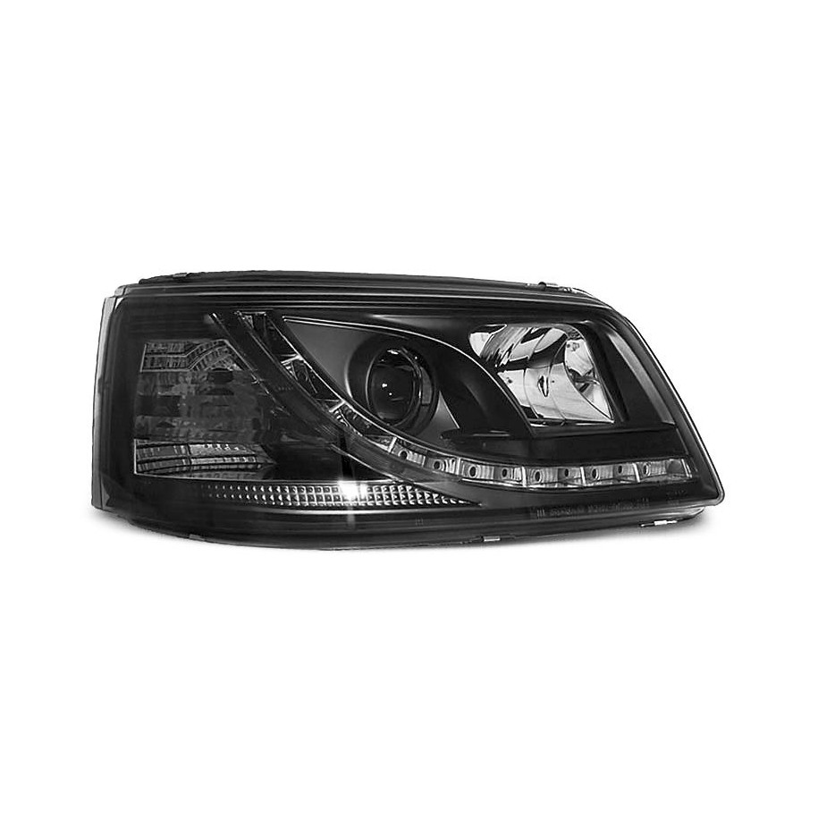 LAMPY REFLEKTORY VW T5 03-09 BLACK LED DRL