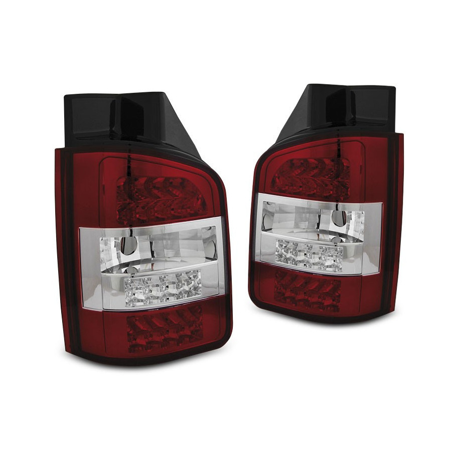 LAMPY TYLNE DIODOWE VW T5 2003-09 RED WHITE LED