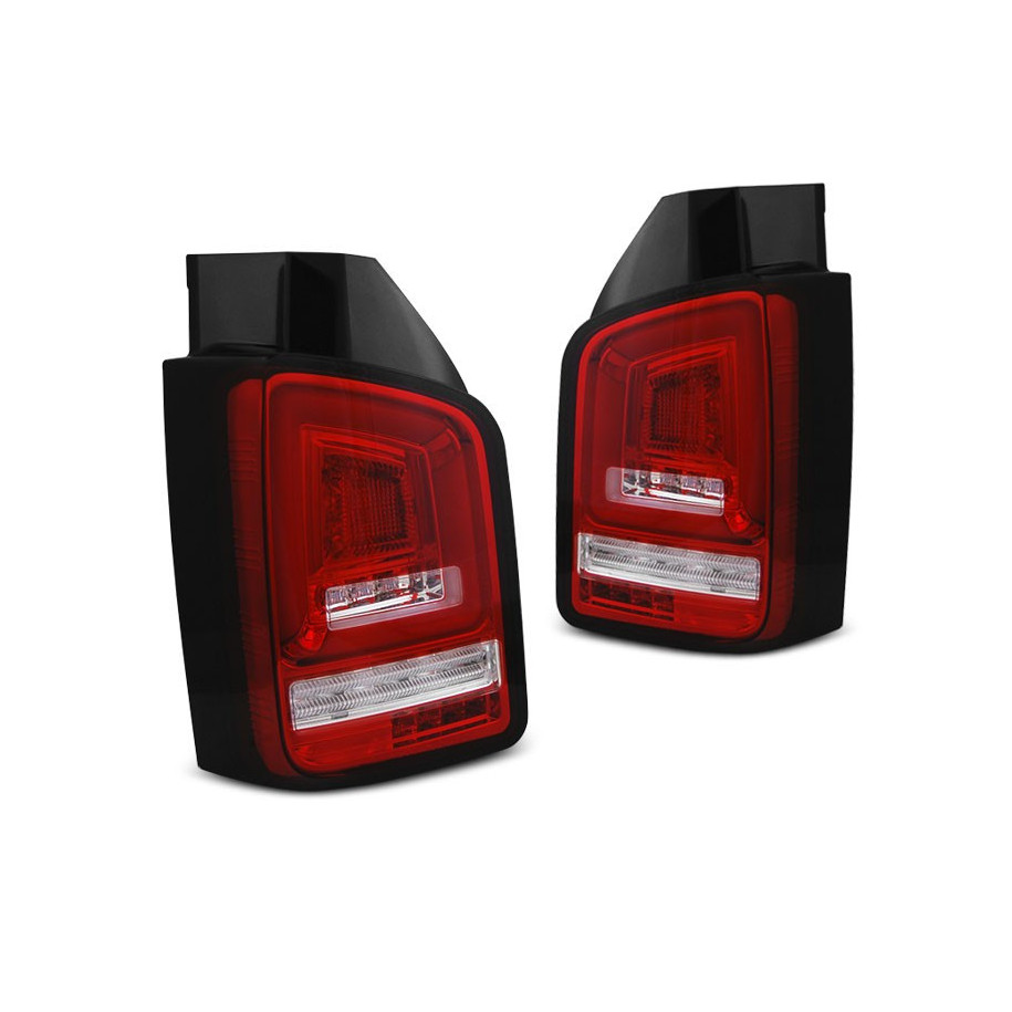 LAMPY DIODOWE VW T5 2003-09 RED WHITE FULL LED BAR DTS