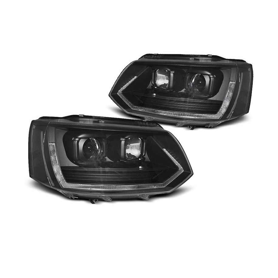 LAMPY VW T5 2010-15 LED TUBE BLACK T6 LOOK DRL LIFT DTS