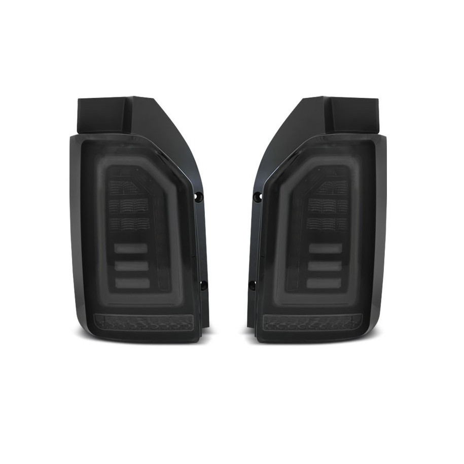 LAMPY DIODOWE VW T5 2003-15 SMOKE BLACK RED LED BAR 